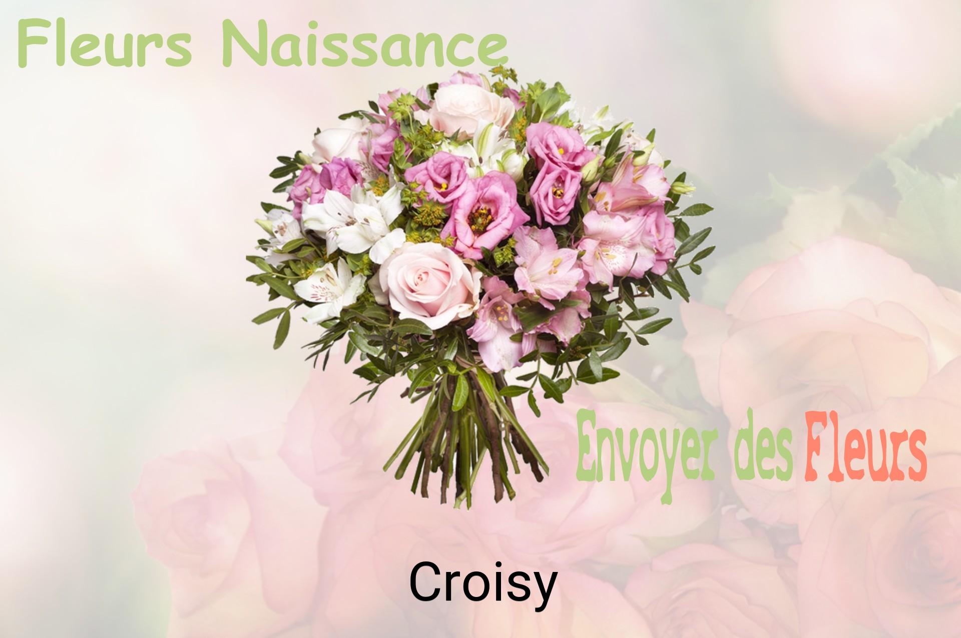 Bouquet de fleurs de naissance livré à Croisy